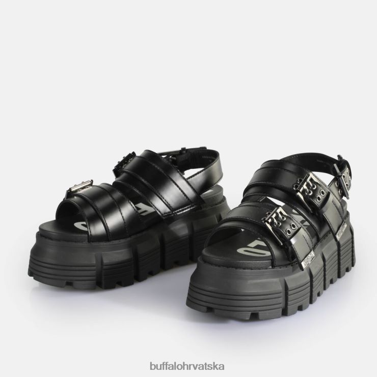 crno Buffalo ava sandale s platformom veganske |sandale TDD6T520